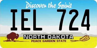 ND license plate IEL724
