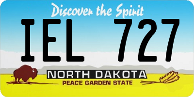 ND license plate IEL727