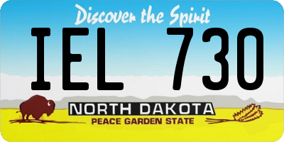 ND license plate IEL730