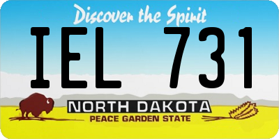 ND license plate IEL731