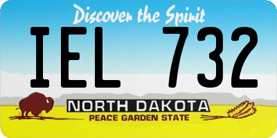 ND license plate IEL732