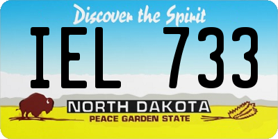 ND license plate IEL733
