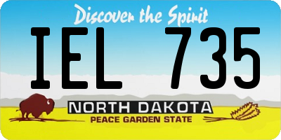 ND license plate IEL735