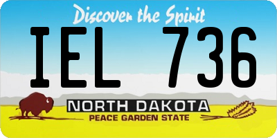 ND license plate IEL736