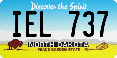 ND license plate IEL737