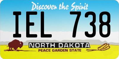 ND license plate IEL738