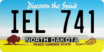 ND license plate IEL741