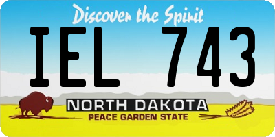 ND license plate IEL743