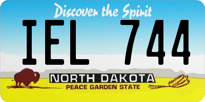 ND license plate IEL744