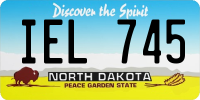 ND license plate IEL745