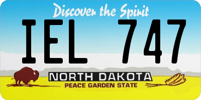 ND license plate IEL747