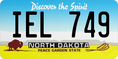 ND license plate IEL749