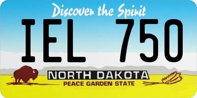 ND license plate IEL750
