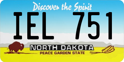 ND license plate IEL751