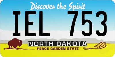 ND license plate IEL753