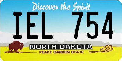 ND license plate IEL754