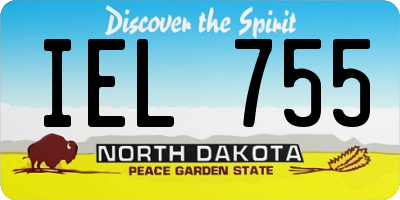 ND license plate IEL755