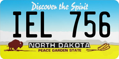 ND license plate IEL756