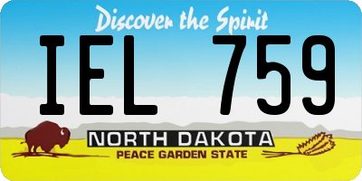 ND license plate IEL759