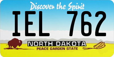 ND license plate IEL762