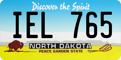 ND license plate IEL765