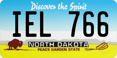 ND license plate IEL766