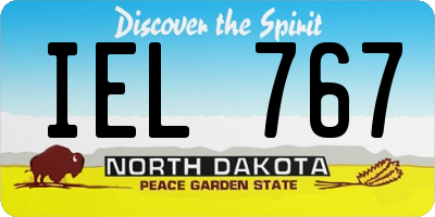 ND license plate IEL767