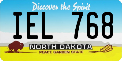 ND license plate IEL768