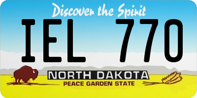 ND license plate IEL770