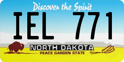 ND license plate IEL771