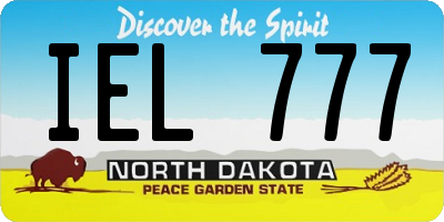 ND license plate IEL777