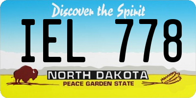 ND license plate IEL778