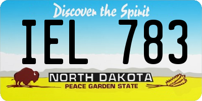 ND license plate IEL783
