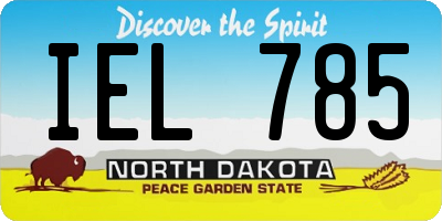 ND license plate IEL785