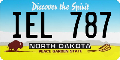 ND license plate IEL787
