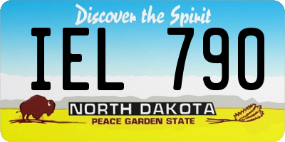 ND license plate IEL790