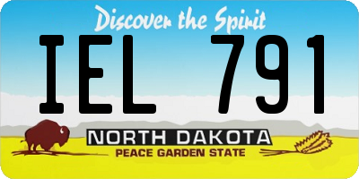 ND license plate IEL791