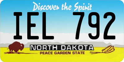 ND license plate IEL792
