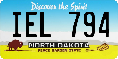 ND license plate IEL794