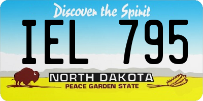 ND license plate IEL795