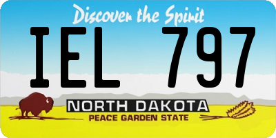 ND license plate IEL797