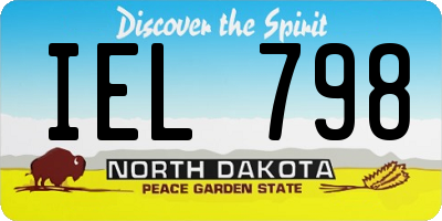 ND license plate IEL798