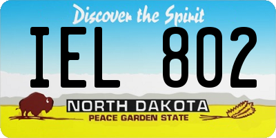ND license plate IEL802