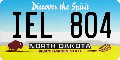 ND license plate IEL804