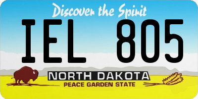 ND license plate IEL805