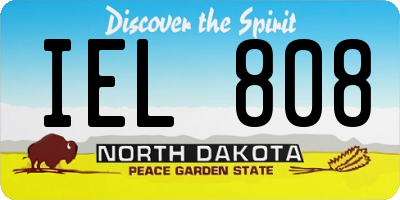 ND license plate IEL808