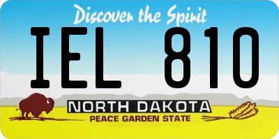 ND license plate IEL810