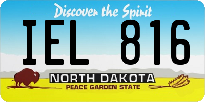 ND license plate IEL816