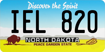 ND license plate IEL820