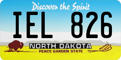 ND license plate IEL826